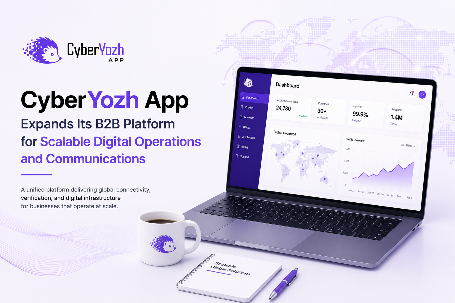 CyberYozh App enterprise platform for global proxy infrastructure and digital operations