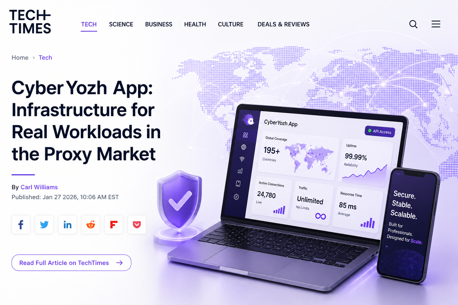CyberYozh App infrastructure platform for enterprise proxy operations and large-scale workloads